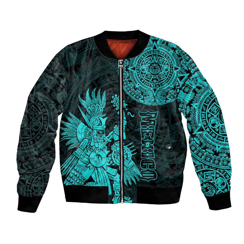 custom-personalised-mexico-aztec-bomber-jacket-el-calendario-maya-mix-huitzilopochtli-turquoise