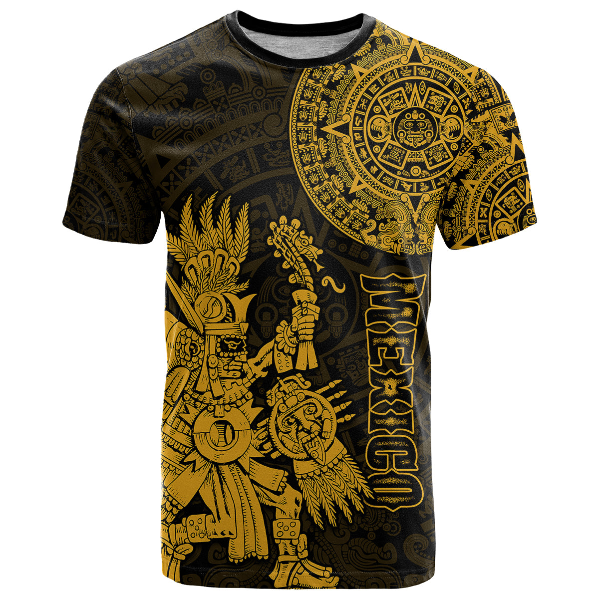 custom-personalised-mexico-aztec-t-shirt-el-calendario-maya-mix-huitzilopochtli-gold