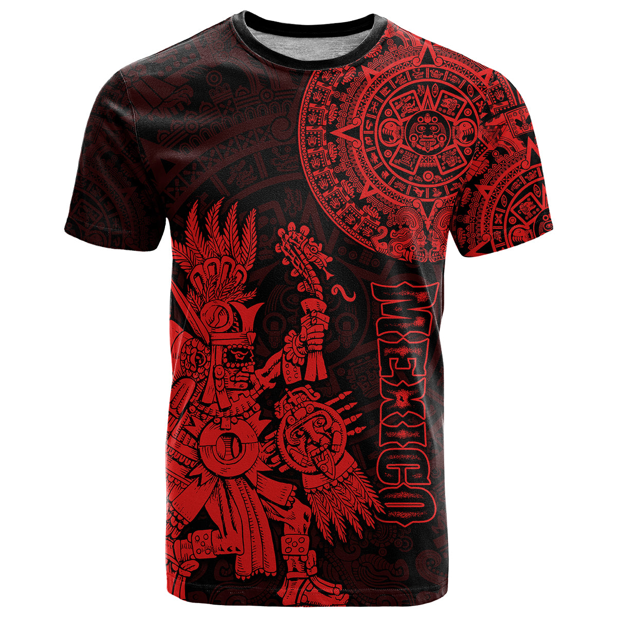 custom-personalised-mexico-aztec-t-shirt-el-calendario-maya-mix-huitzilopochtli-red