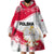 Poland Constitution Day Wearable Blanket Hoodie Coat Of Arms Grunge Style - Wonder Print Shop