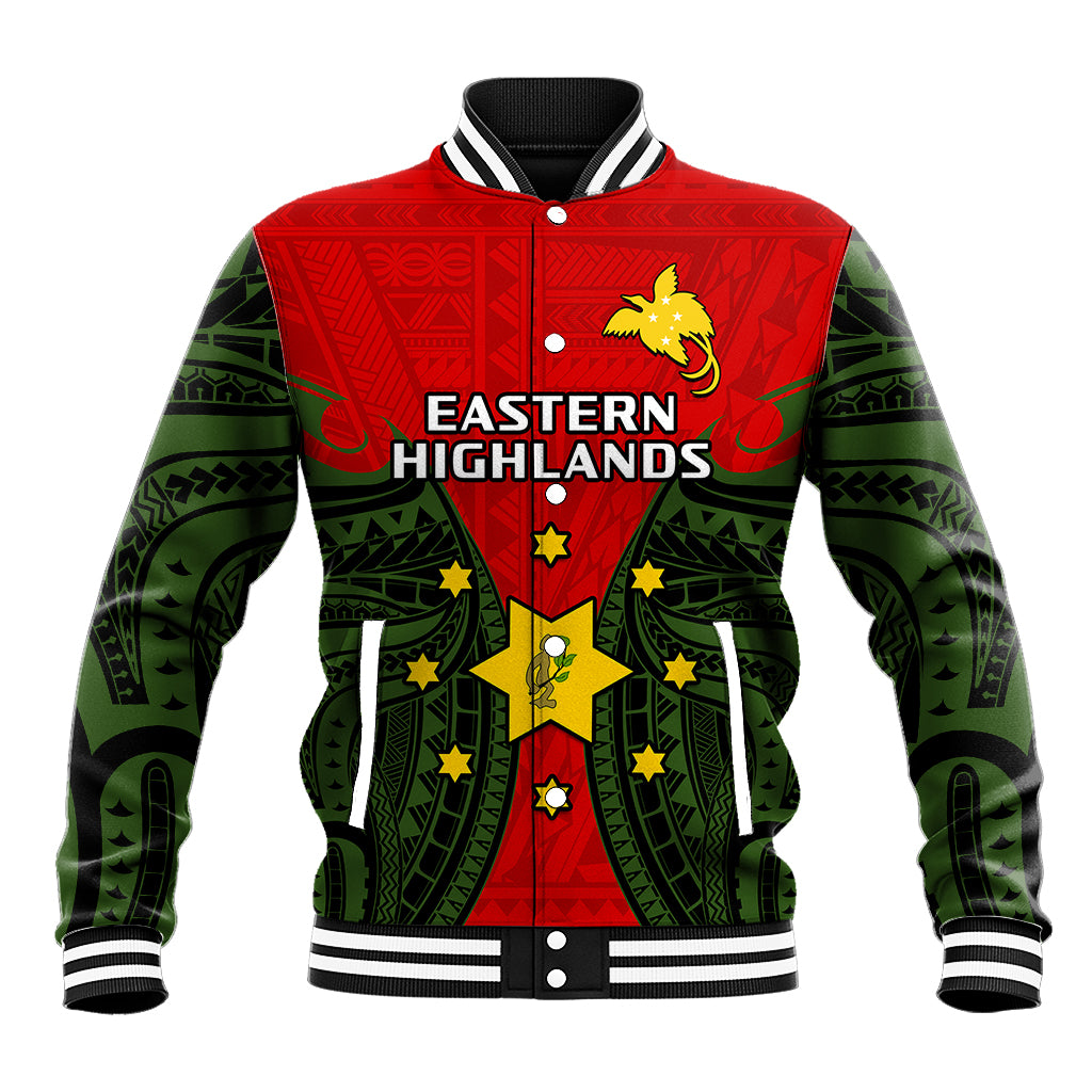 custom-personalised-papua-new-guinea-baseball-jacket-eastern-highlands-province-mix-coat-of-arms-polynesian-art