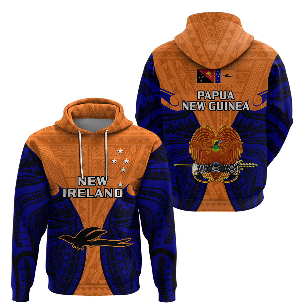 Papua New Guinea Hoodie New Ireland Province Mix Coat Of Arms Polynesian Art - Wonder Print Shop