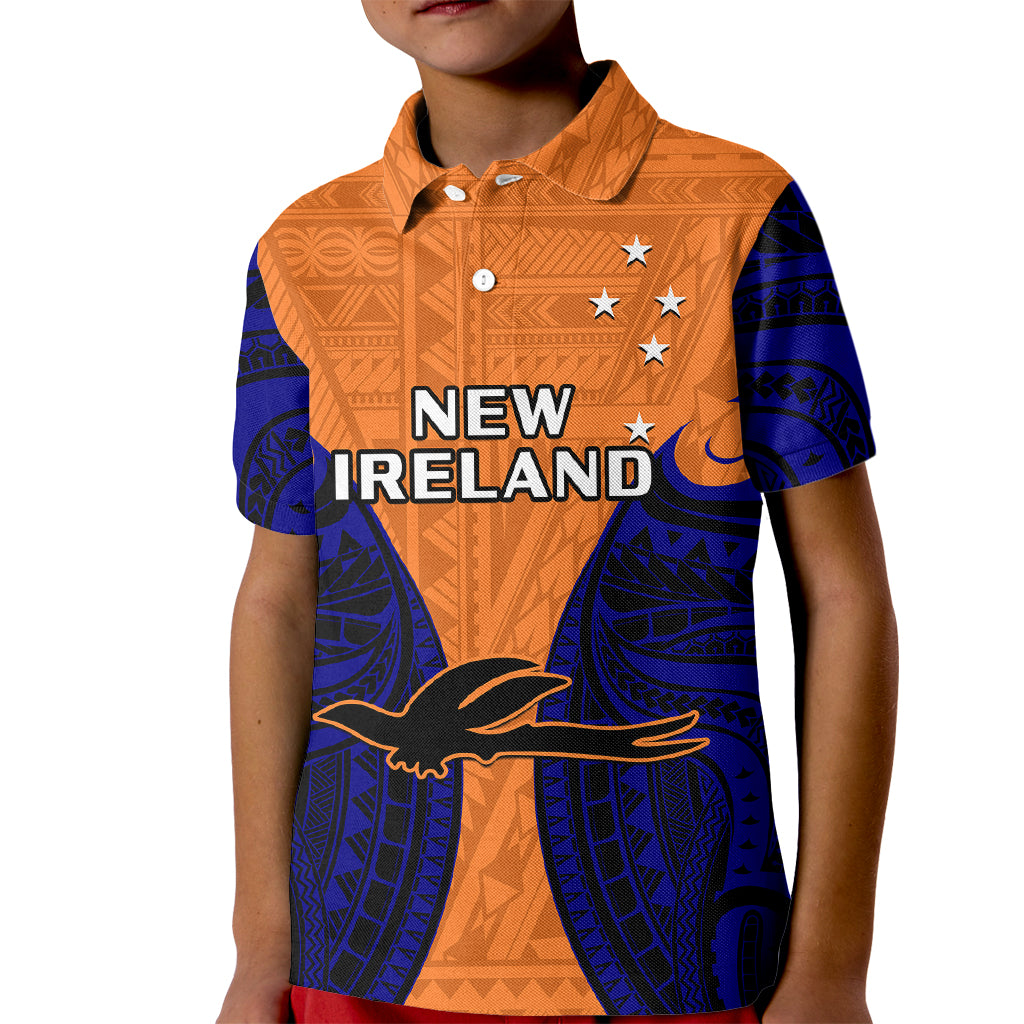 Papua New Guinea Polo Shirt for Kid New Ireland Province Mix Coat Of Arms Polynesian Art - Wonder Print Shop