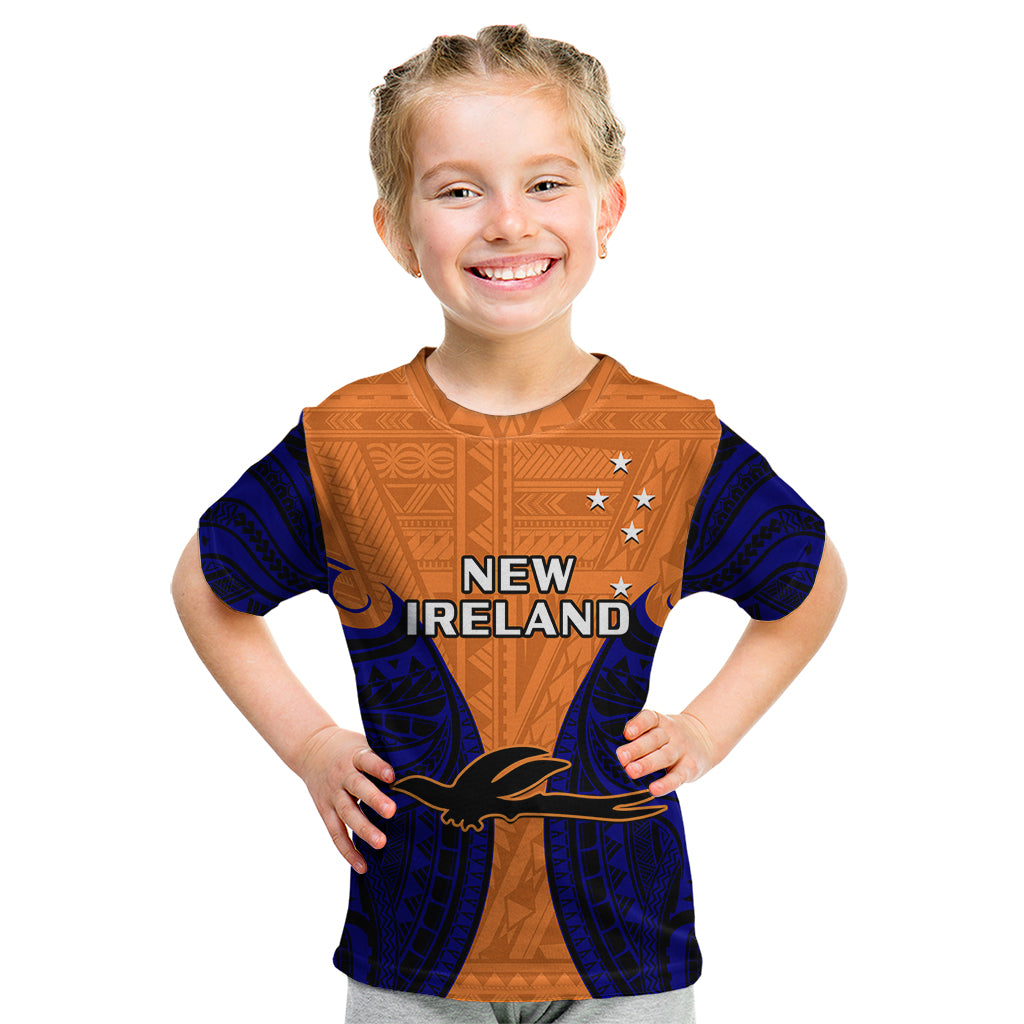 (Custom Personalised) Papua New Guinea Kid T Shirt New Ireland Province Mix Coat Of Arms Polynesian Art - Wonder Print Shop