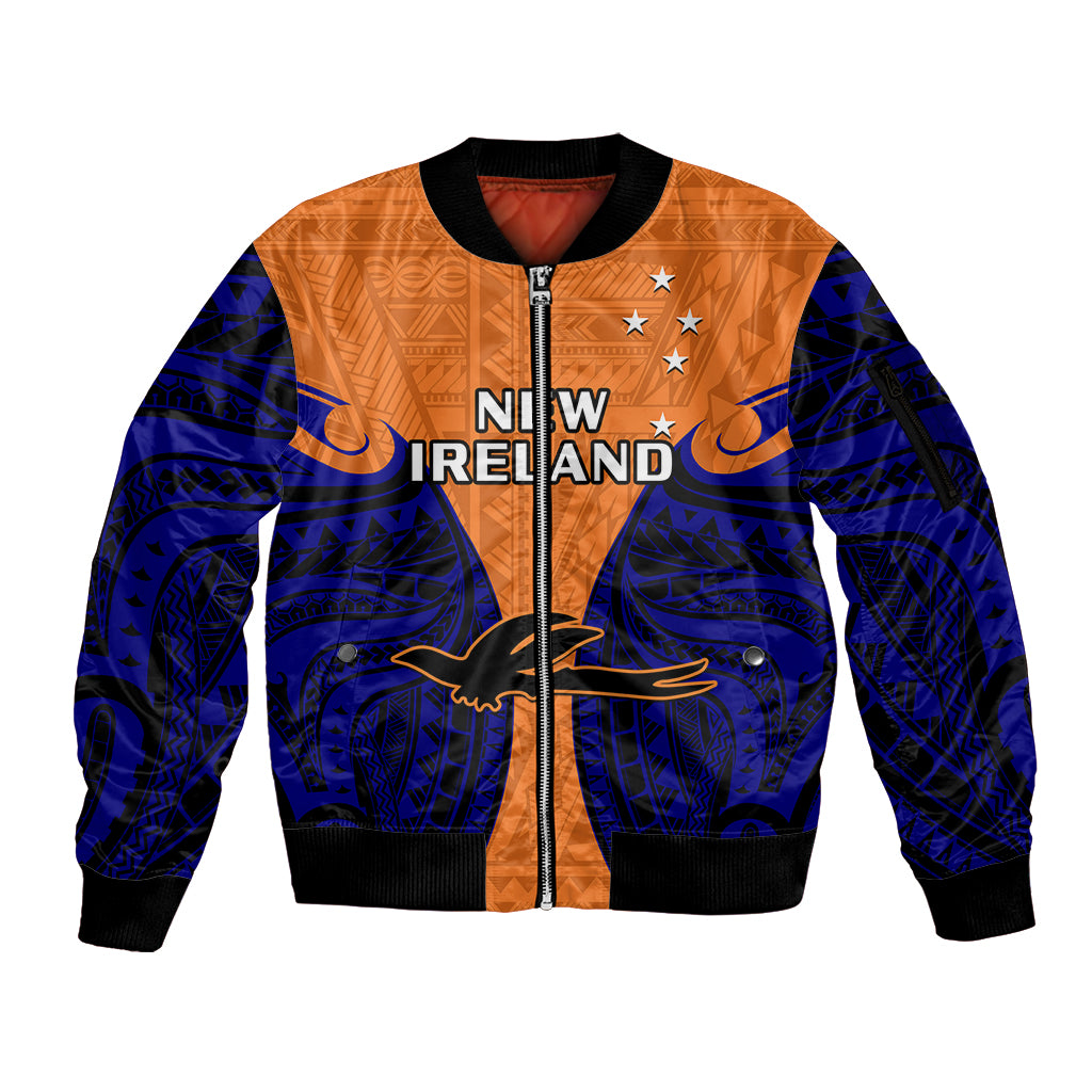 custom-personalised-papua-new-guinea-sleeve-zip-bomber-jacket-new-ireland-province-mix-coat-of-arms-polynesian-art