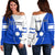 (Custom Personalised) Israel Independence Day Off Shoulder Sweater Yom Haatzmaut Curvel Style - Wonder Print Shop