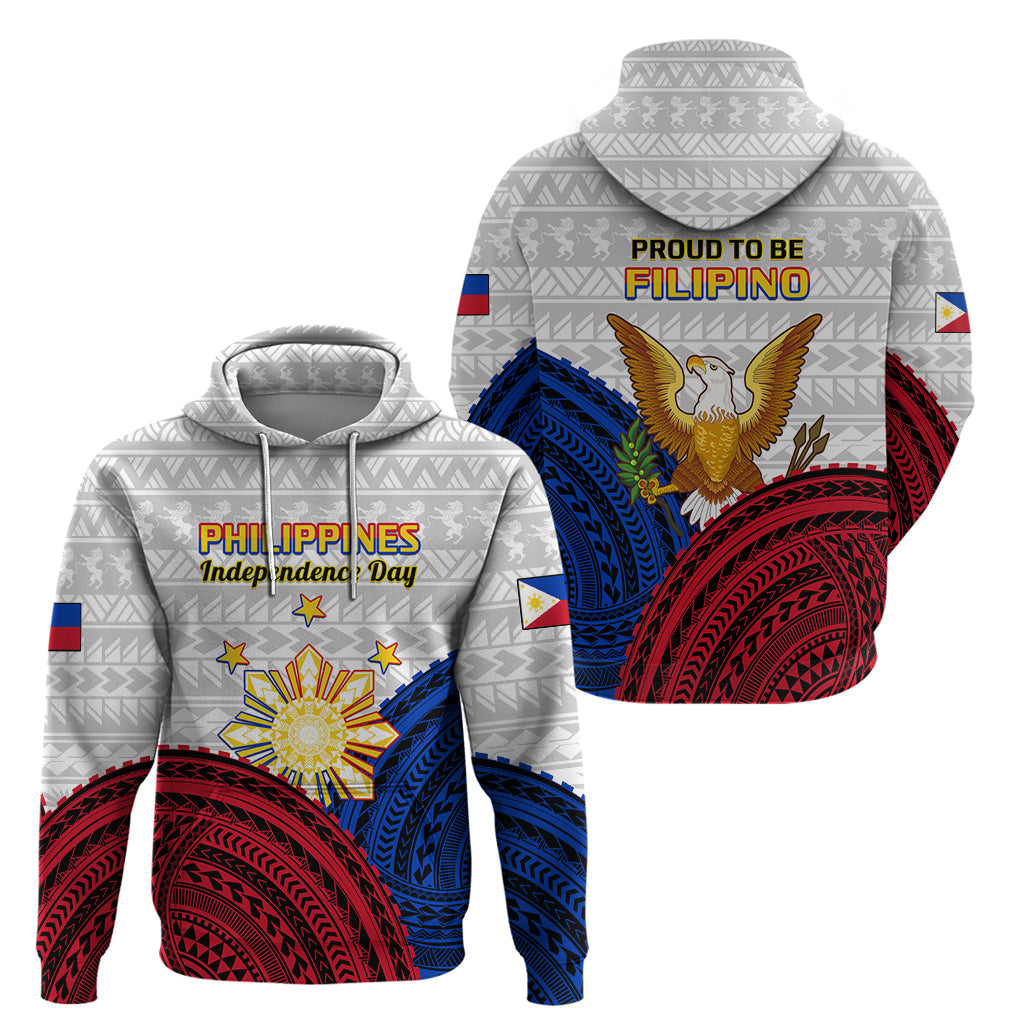 Philippines Independence Day Hoodie Proud To Be Filipino Polynesian Pattern - Wonder Print Shop