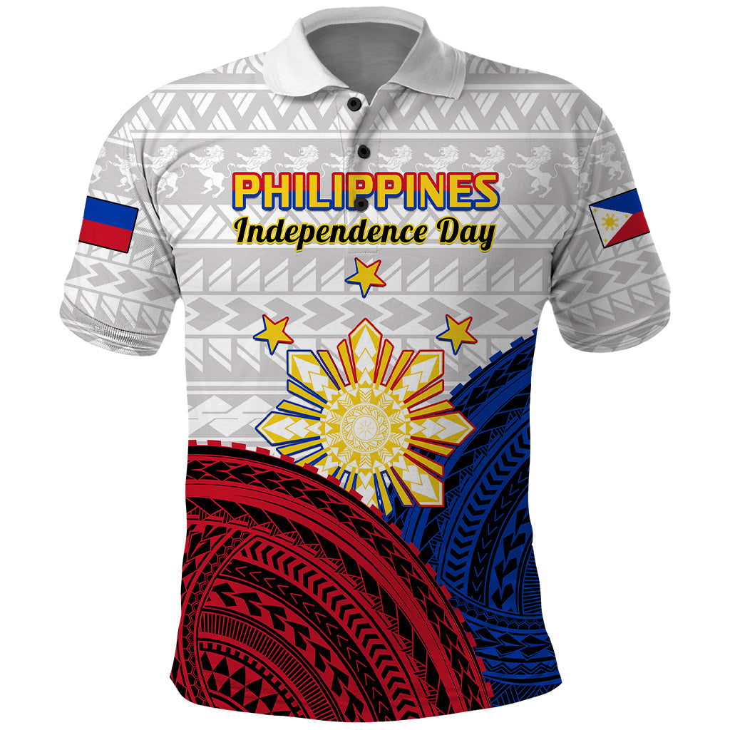 Philippines Polo Shirt Independence Day Proud To Be Filipino Polynesian Pattern - Wonder Print Shop