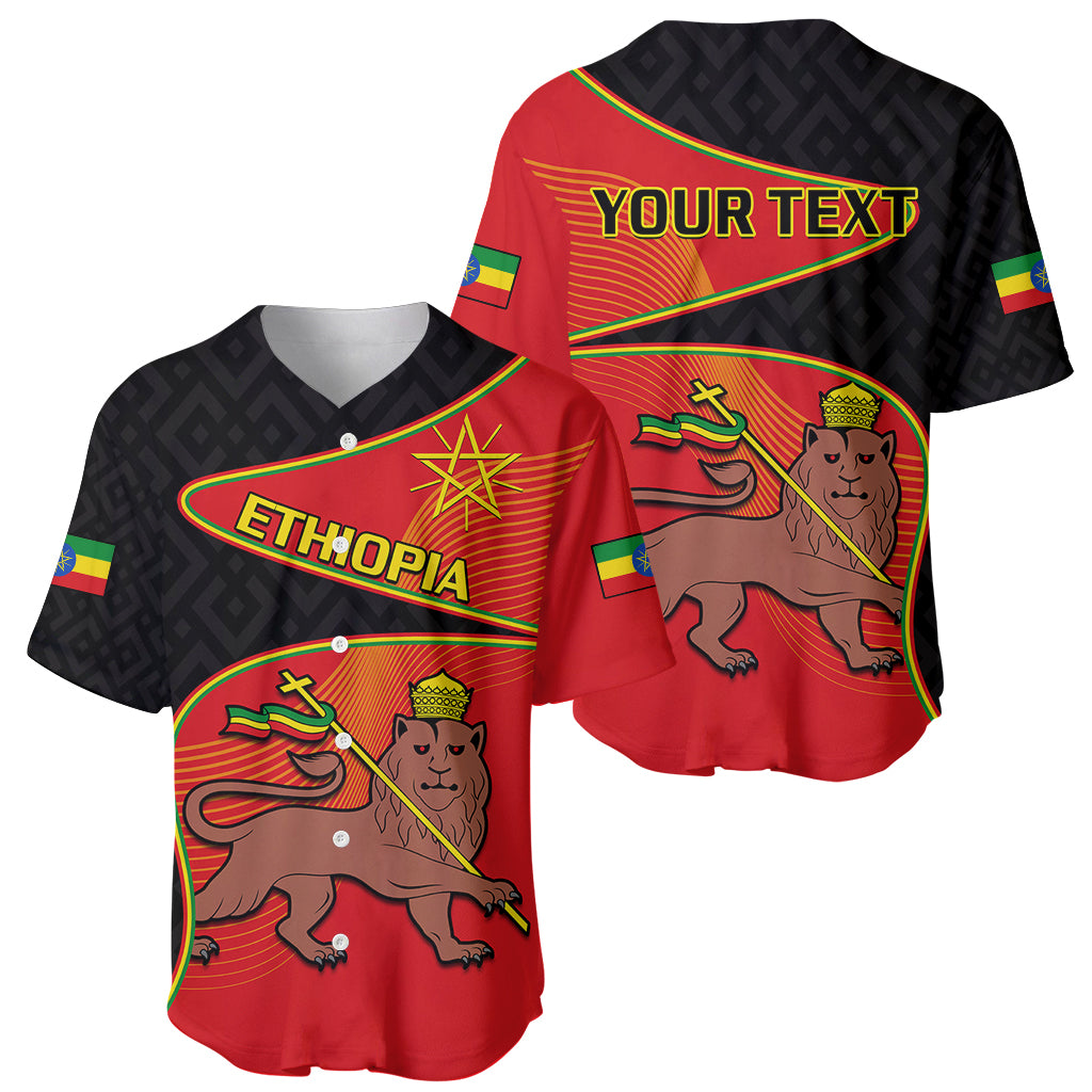 (Custom Personalised) Ethiopia Derg Downfall Day Baseball Jersey Ethiopian Lion of Judah - Wonder Print Shop