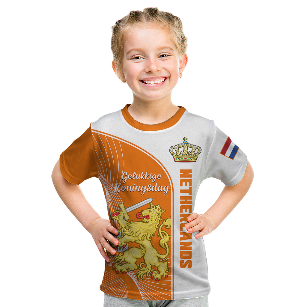 Netherlands Kings Day Kid T Shirt Gelukkige Koningsdag Ver.01 - Wonder Print Shop