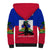 (Custom Personalised) Haiti Sherpa Hoodie Negre Marron With Haitian Flag - Wonder Print Shop