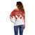 (Custom Text And Number) Russia Hockey 2023 White Sporty Style Off Shoulder Sweater - Wonder Print Shop