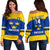 (Custom Text And Number) Sweden Hockey 2023 Sporty Style Off Shoulder Sweater - Wonder Print Shop