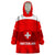 (Custom Text And Number) Switzerland Hockey 2023 Sporty Style Wearable Blanket Hoodie - Wonder Print Shop