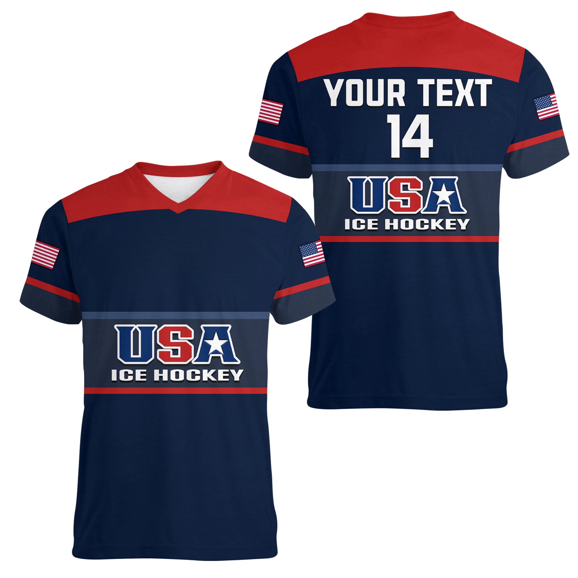 custom-text-and-number-united-states-hockey-2023-women-v-neck-t-shirt-usa-sporty-style