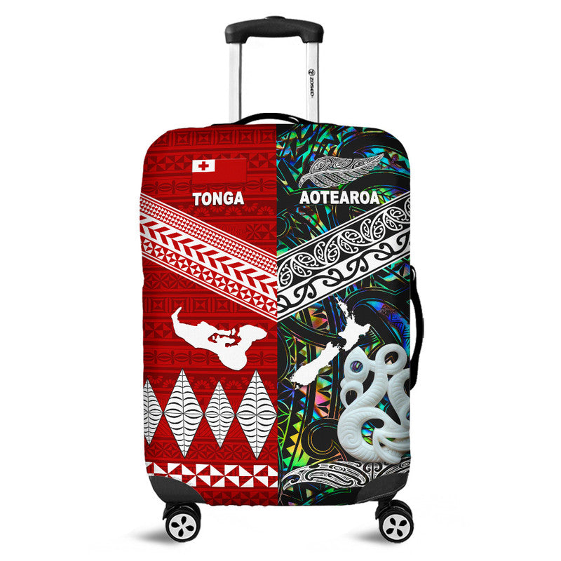 New Zealand and Tonga Luggage Cover Together Paua Shell LT8 - Wonder Print Shop