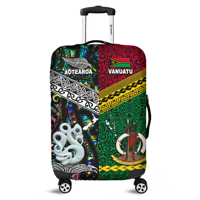 New Zealand and Vanuatu Luggage Cover Together Paua Shell LT8 - Wonder Print Shop