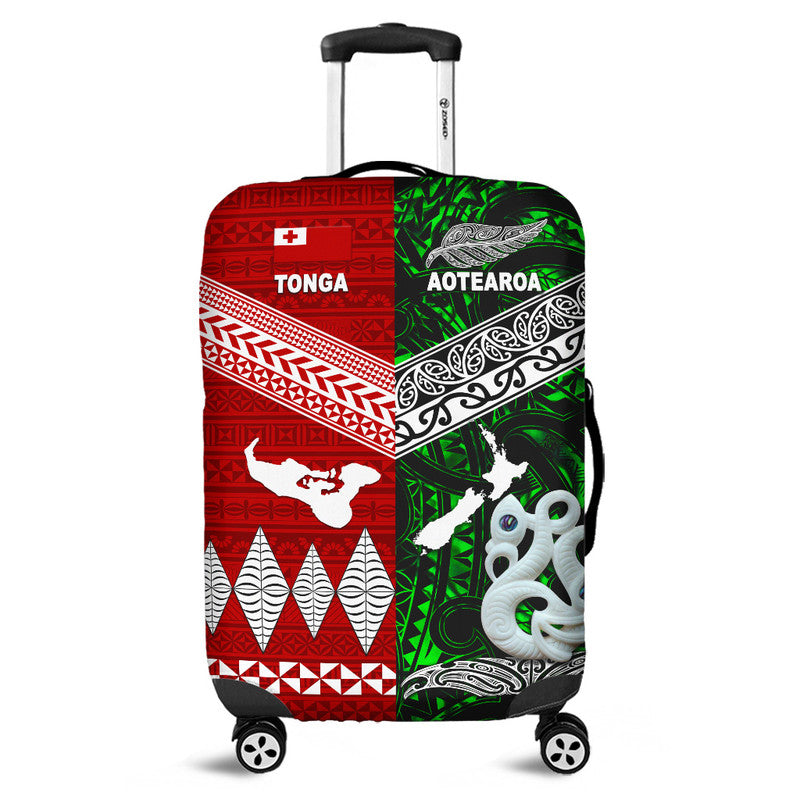 New Zealand and Tonga Luggage Cover Together Green LT8 - Wonder Print Shop