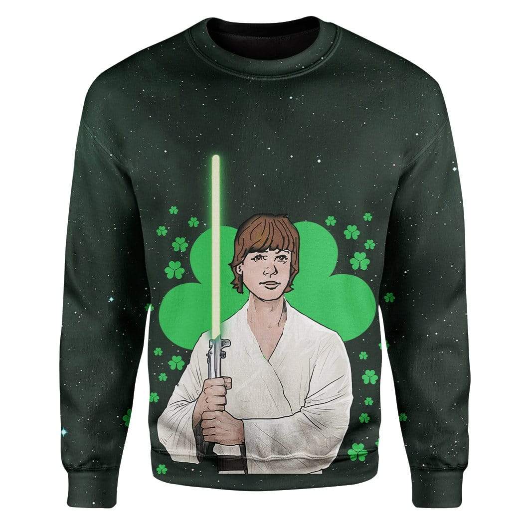 St Patrick's Day Luke Star Sweatshirt Wars LT8 - Wonder Print Shop