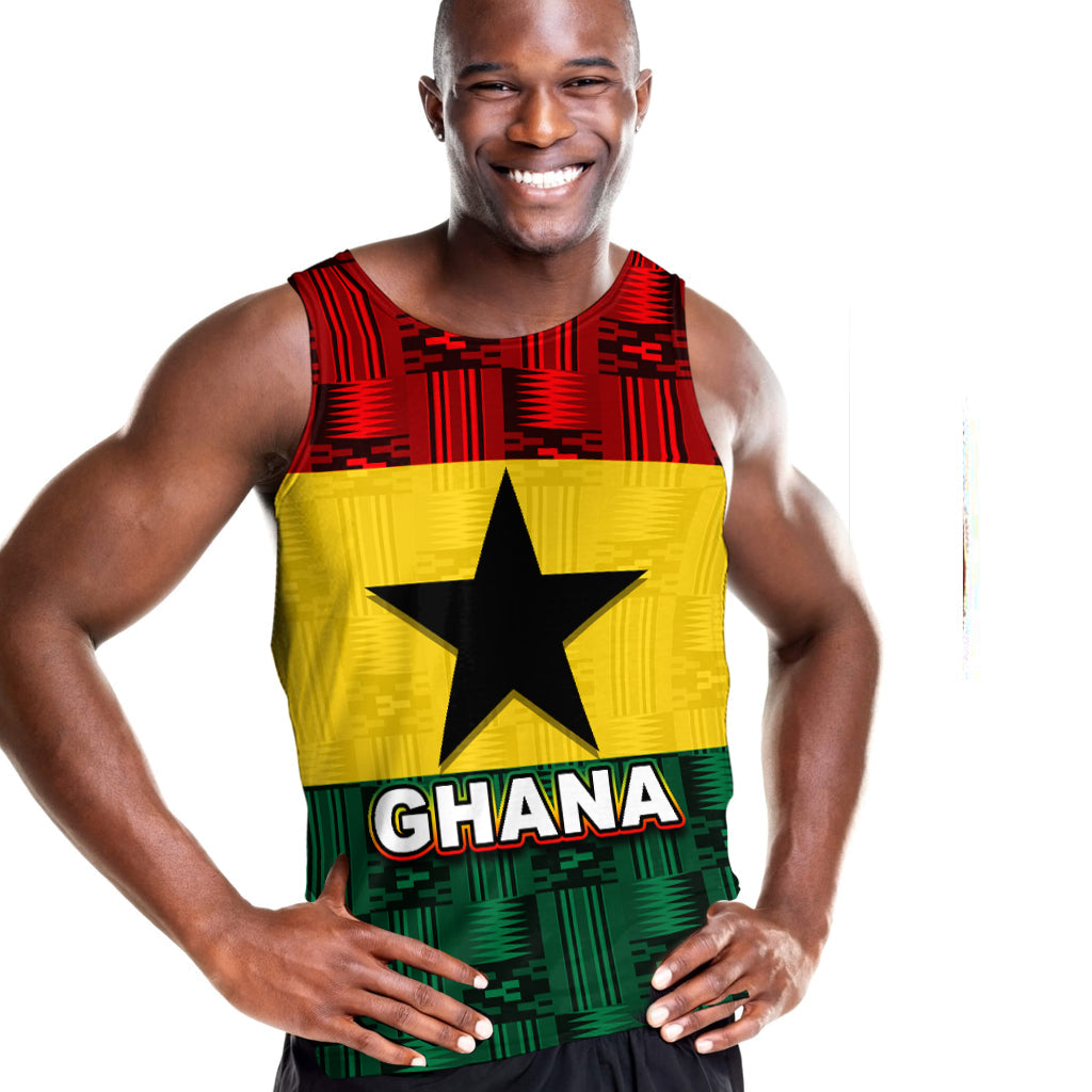 ghana-flag-mix-patterns-men-tank-top