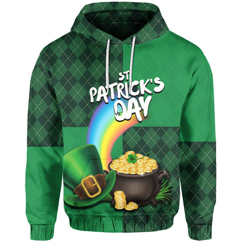 St Patricks Day Hoodie Rainbow Grass LT6 - Wonder Print Shop