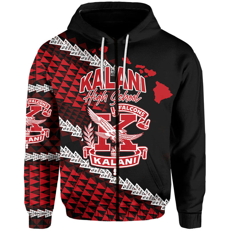 Pullover hoodie front, black with red-and-white lettering and eagle logo graphic