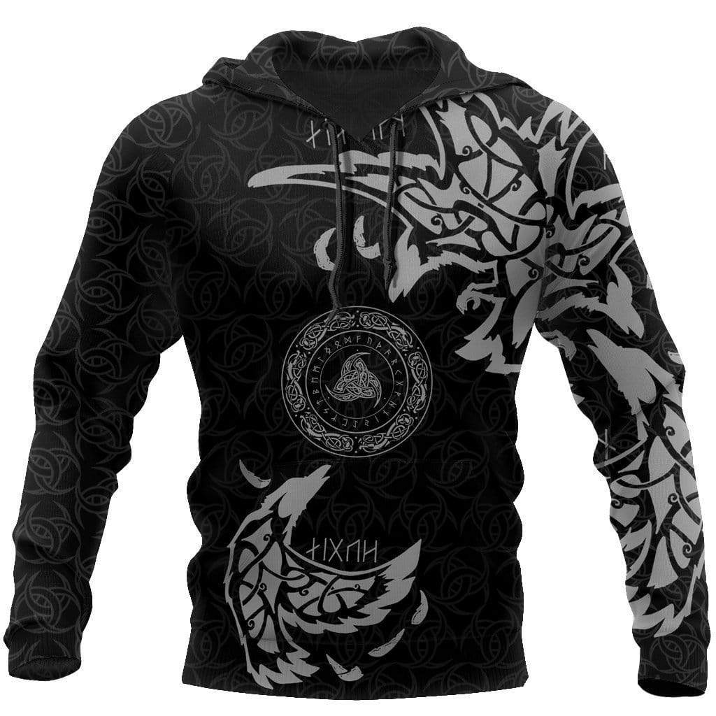 Viking Clothing Munin Rising Hoodie RLT12 - Wonder Print Shop