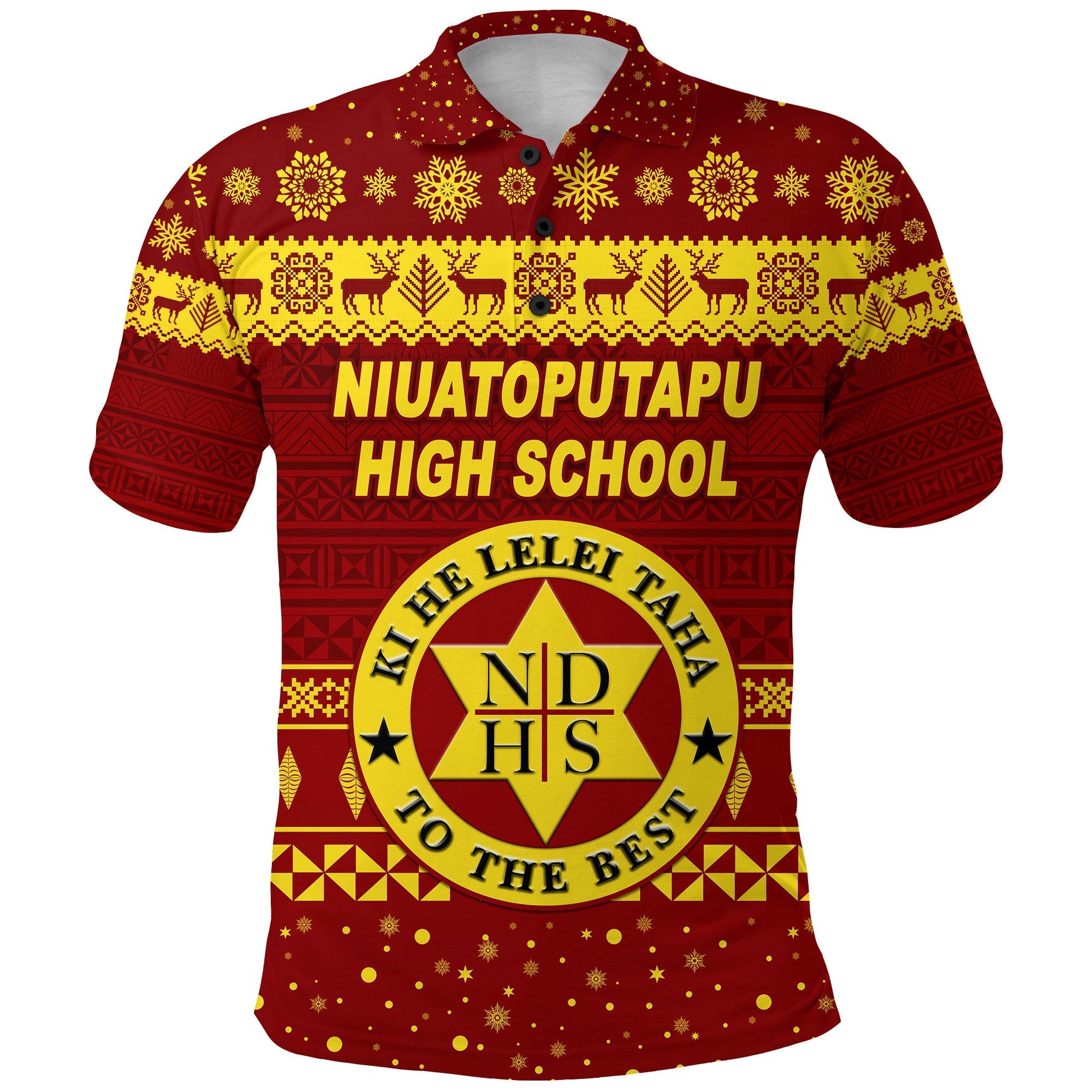 custom-personalised-niuatoputapu-high-school-christmas-polo-shirt-simple-style