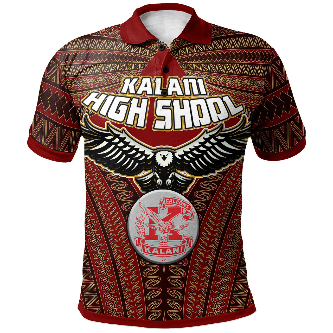 Hawaii Kalani High School Custom Polo Shirt Kalani High School Polynesian With Falcon Pattern LT10 - Wonder Print Shop