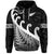 Custom New Zealand Rugby Maori Hoodie Silver Fern Koru Vibes Black LT8 - Wonder Print Shop