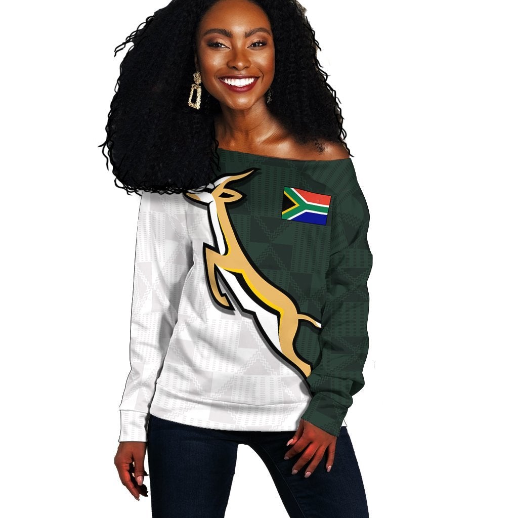 South Africa Springboks Forever Off Shoulder Sweater - Wonder Print Shop