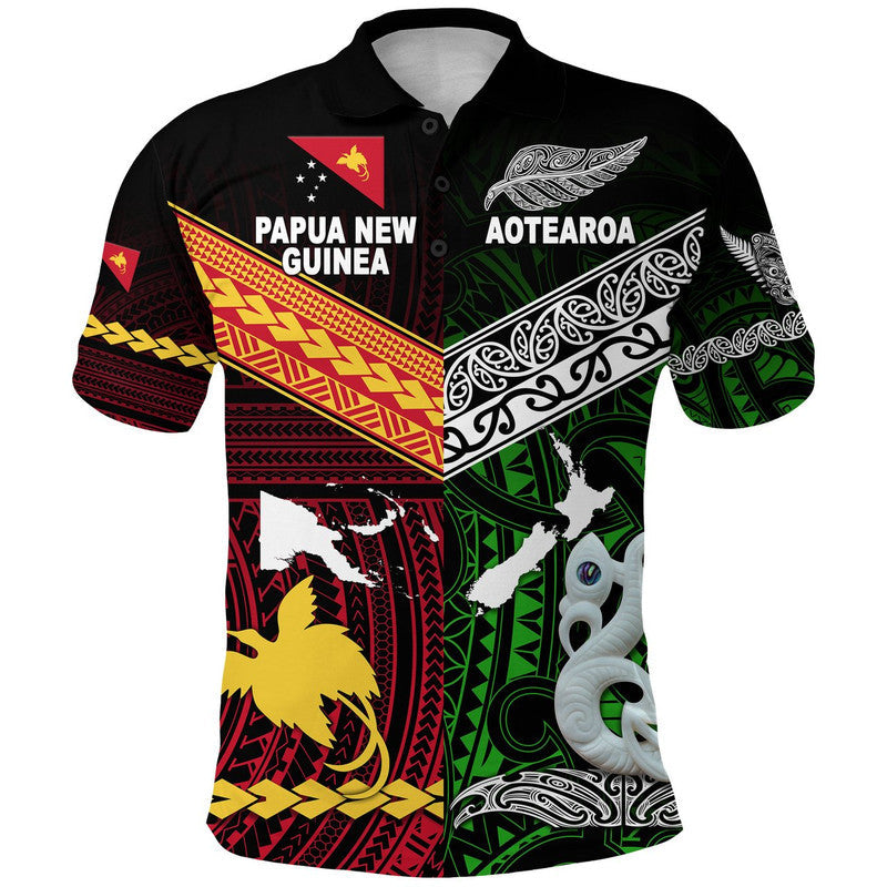 New Zealand Maori Aotearoa Papua New Guinea Polynesian Polo Shirt Together Green LT8 - Wonder Print Shop