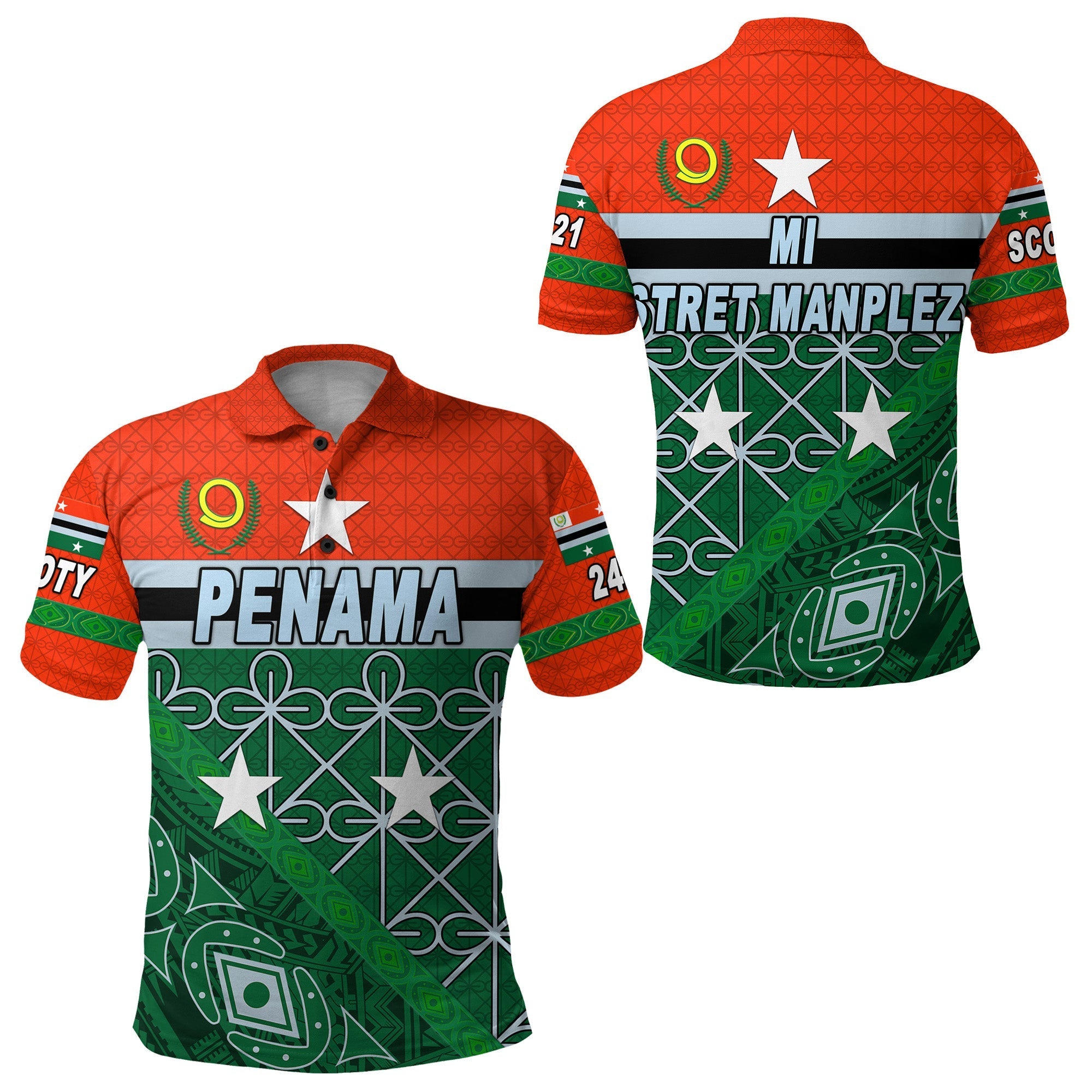 (Mi Stret Manplez) Penama Province Polo Shirt Vanuatu Pattern Unique Style LT8 - Wonder Print Shop