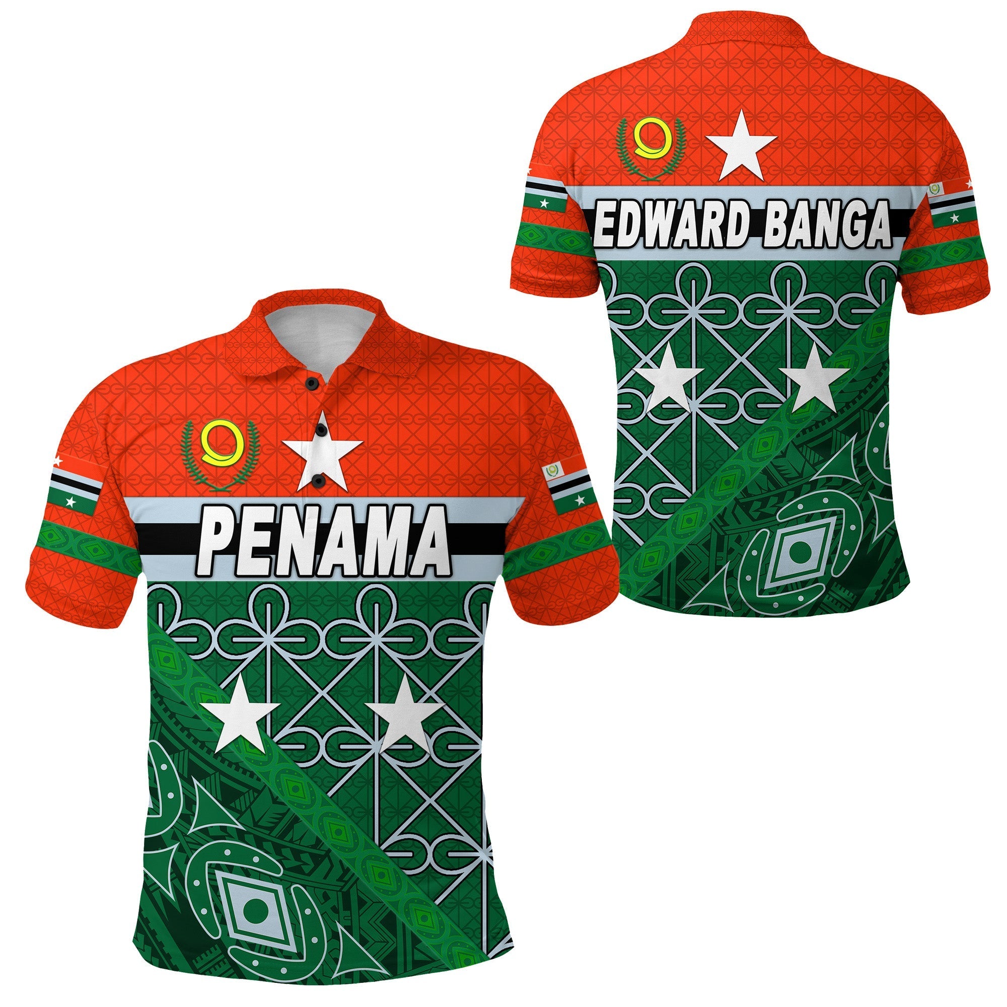 (Edward Banga) Penama Province Polo Shirt Vanuatu Pattern Unique Style LT8 - Wonder Print Shop