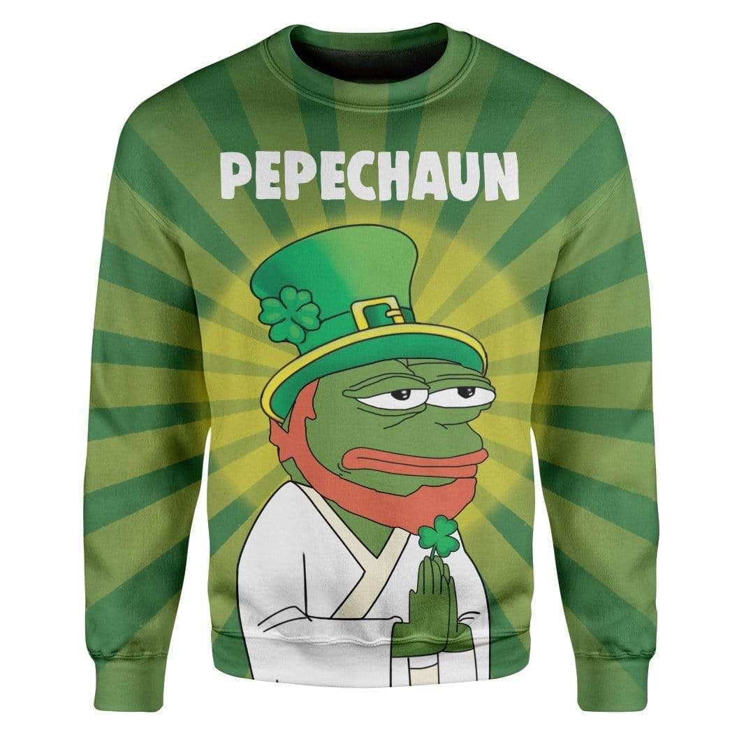 St Patrick's Day Funny Pepechaun Sweatshirt LT8 - Wonder Print Shop