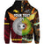 Custom Papua New Guinea And Australia Aboriginal Hoodie Together, Custom Text And Number LT8 - Wonder Print Shop