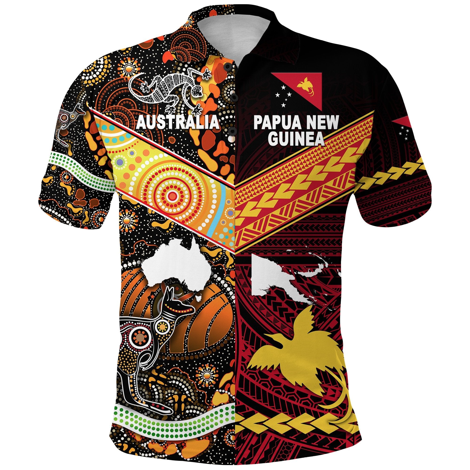 Papua New Guinea Australia Polo Shirt Together LT8 - Wonder Print Shop