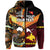 Custom Papua New Guinea And Australia Aboriginal Zip Hoodie Together LT8 - Wonder Print Shop