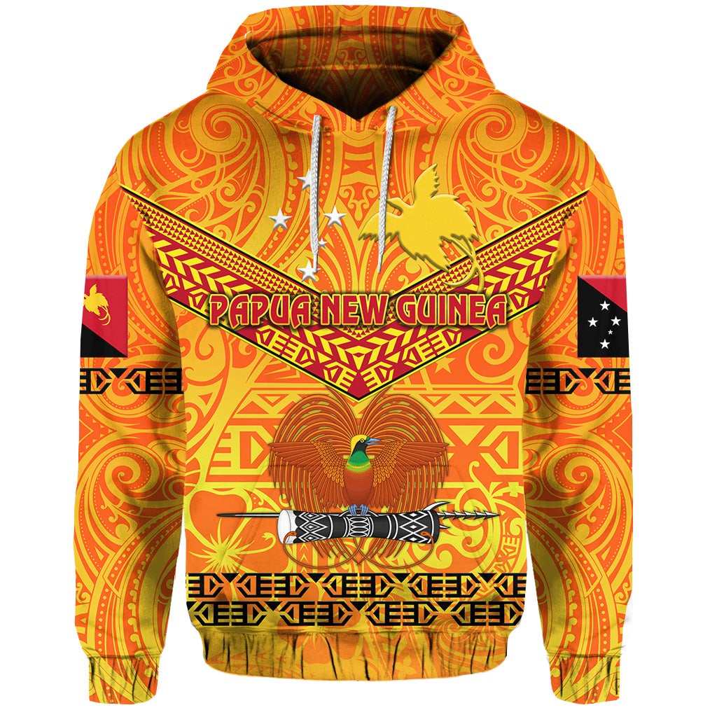 Custom Papua New Guinea Kumuls Hoodie Simple Style Yellow Vibes LT8 - Wonder Print Shop