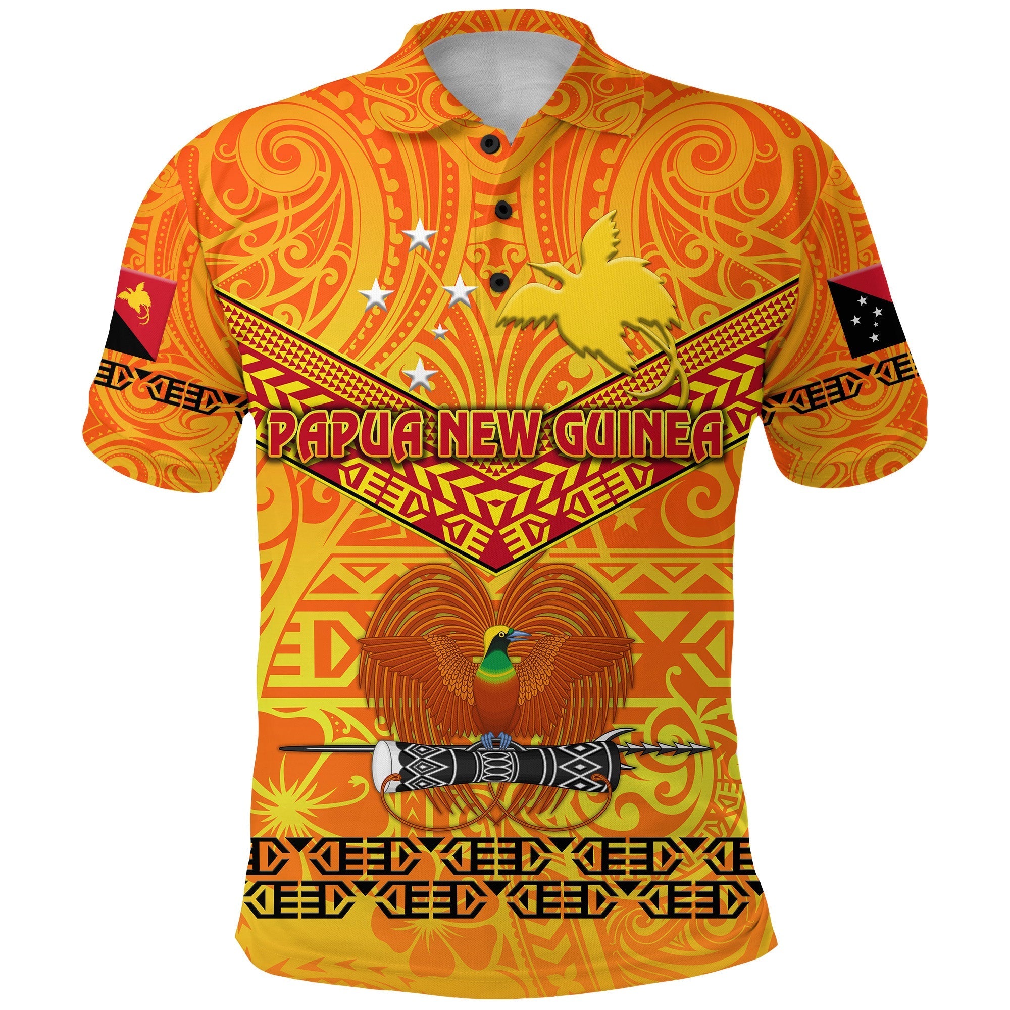 Custom Papua New Guinea Kumuls Polo Shirt Simple Style Yellow Vibes LT8 - Wonder Print Shop