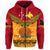 Custom Papua New Guinea Kumuls Zip Hoodie Simple Style Red Vibes LT8 - Wonder Print Shop