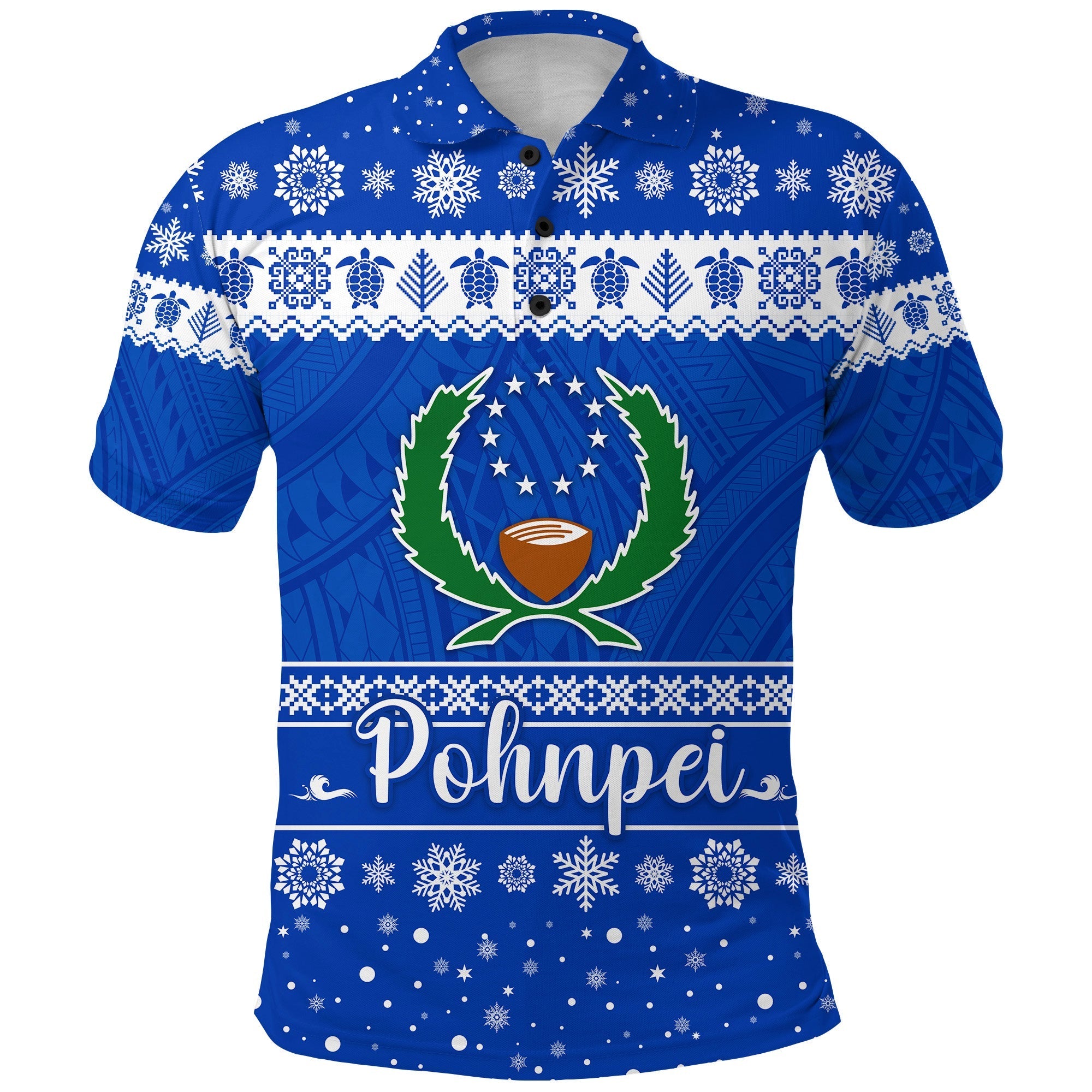 FSM Pohnpei Polo Shirt Christmas Simple Style LT8 - Wonder Print Shop