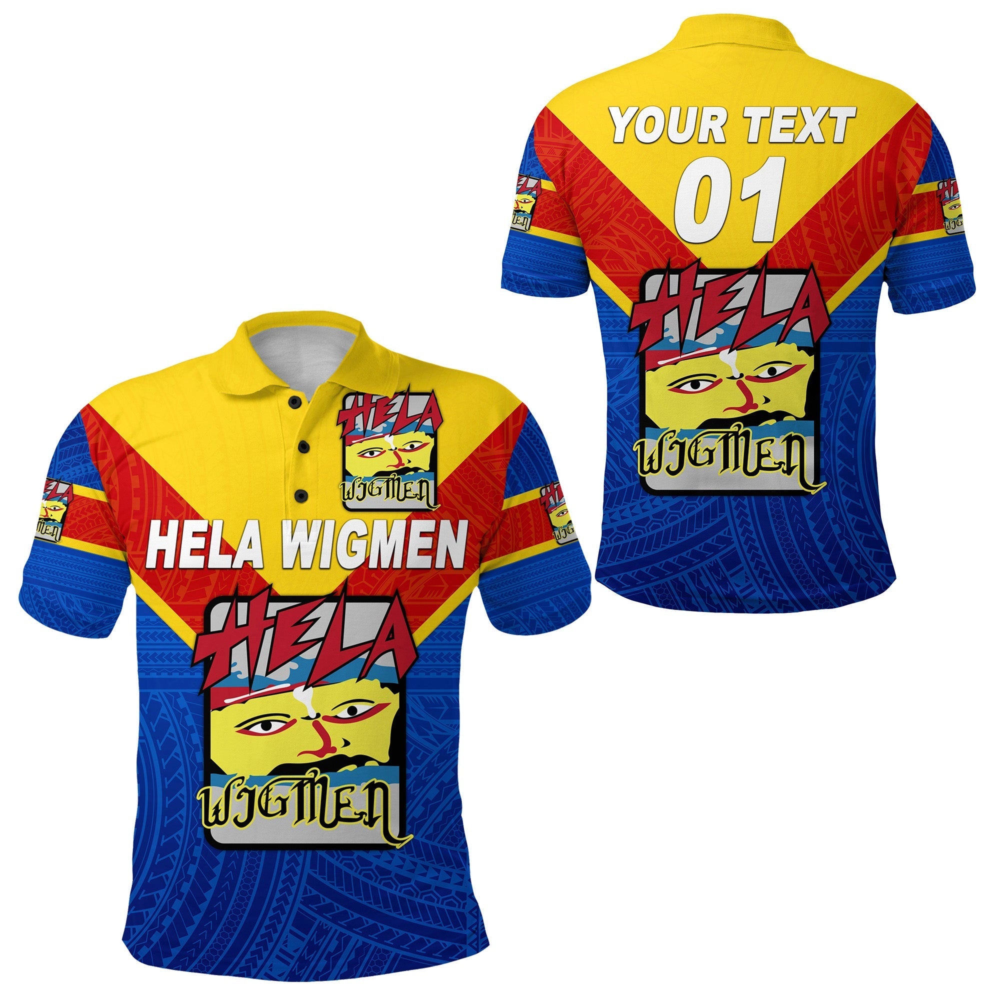 Custom Papua New Guinea Hela Wigmen Polo Shirt Rugby Original Style, Custom Text And Number LT8 - Wonder Print Shop