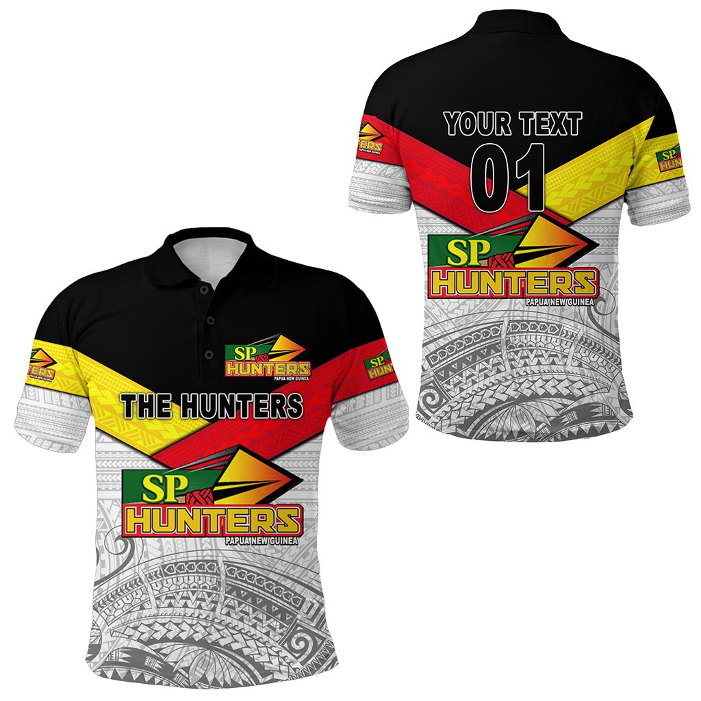 Custom Papua New Guinea SP Hunters Polo Shirt Rugby Original Style White, Custom Text And Number LT8 - Wonder Print Shop