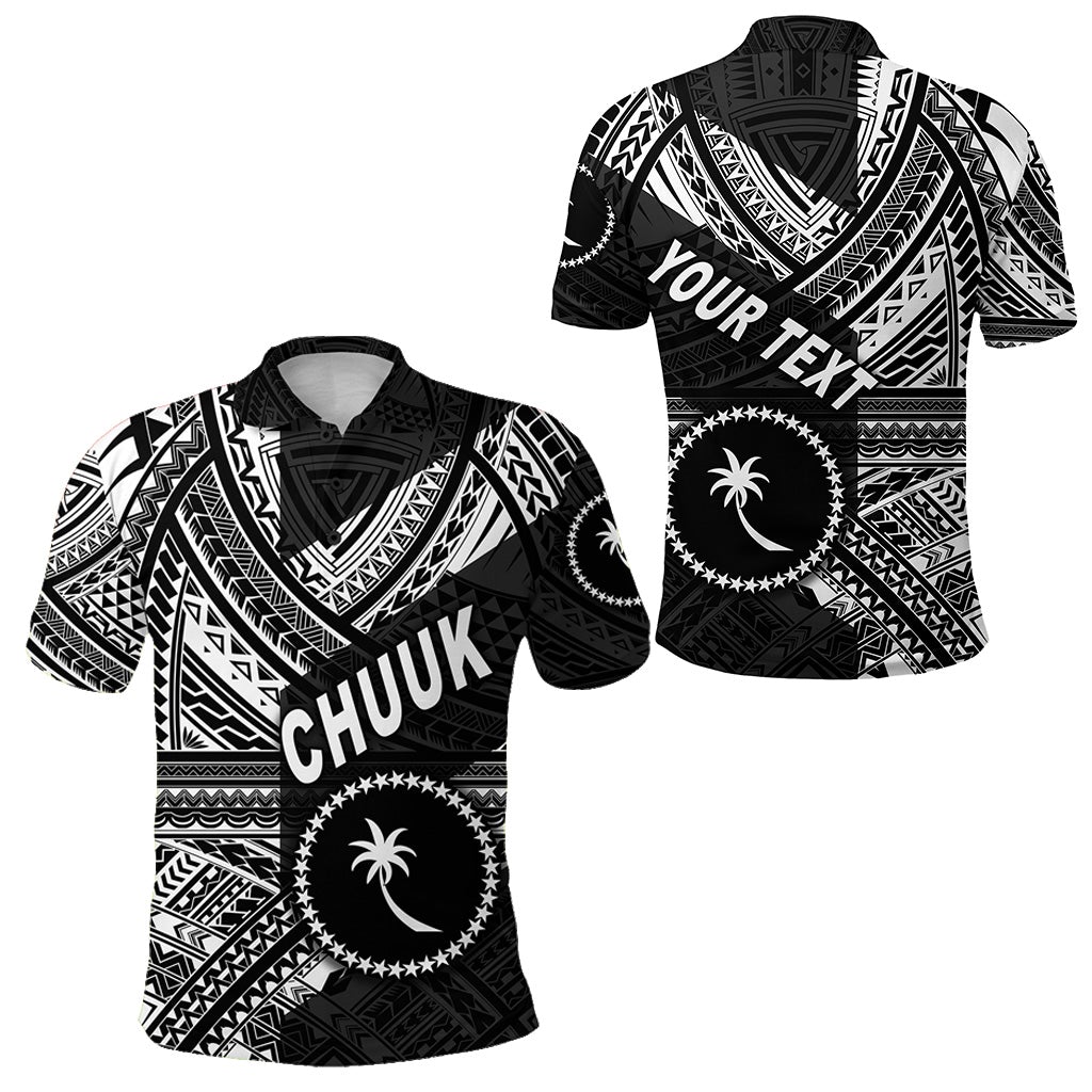 Custom FSM Chuuk Polo Shirt Original Style Black LT8 - Wonder Print Shop