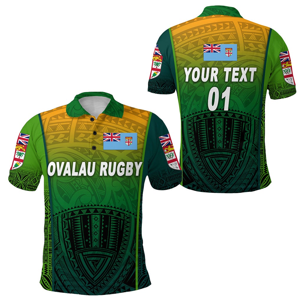 Custom Fiji Ovalau Rugby Polo Shirt Light Green Style, Custom Text And Number LT8 - Wonder Print Shop