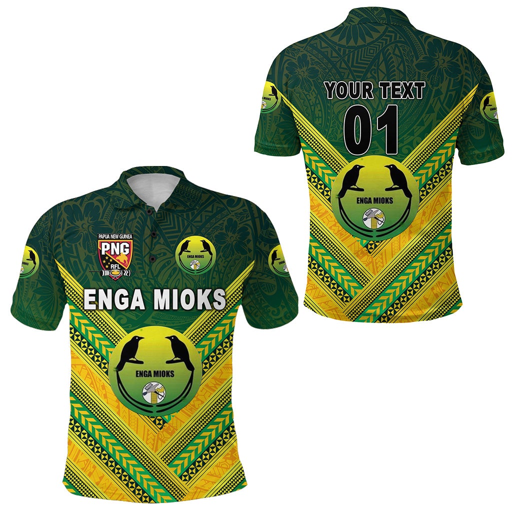 Custom Papua New Guinea Enga Mioks Polo Shirt Rugby Original Style Green, Custom Text And Number LT8 - Wonder Print Shop