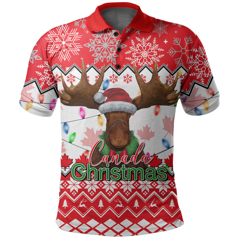 Christmas Moose Canada Polo Shirt 2022 LT6 - Wonder Print Shop