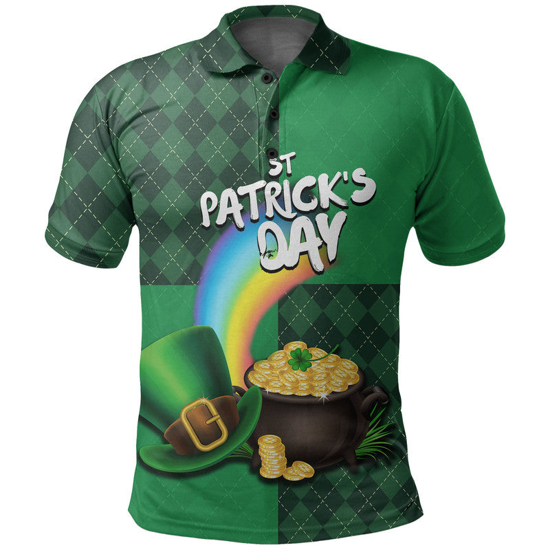 St Patricks Day Rainbow Grass Polo Shirt LT6 - Wonder Print Shop