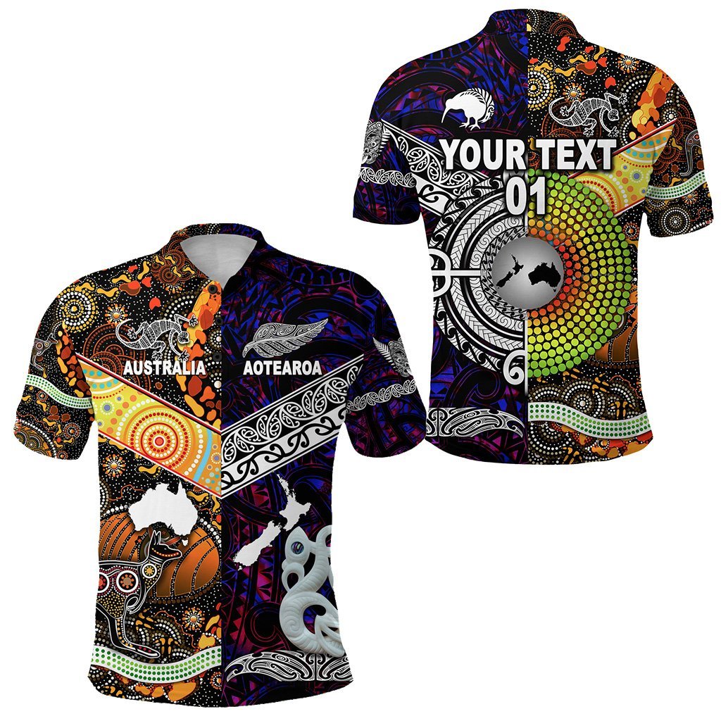 Custom Maori Aboriginal Polo Shirt Together Purple, Custom Text And Number LT8 - Wonder Print Shop